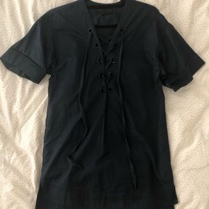RARE Kendall and Kylie lace up T-shirt dress